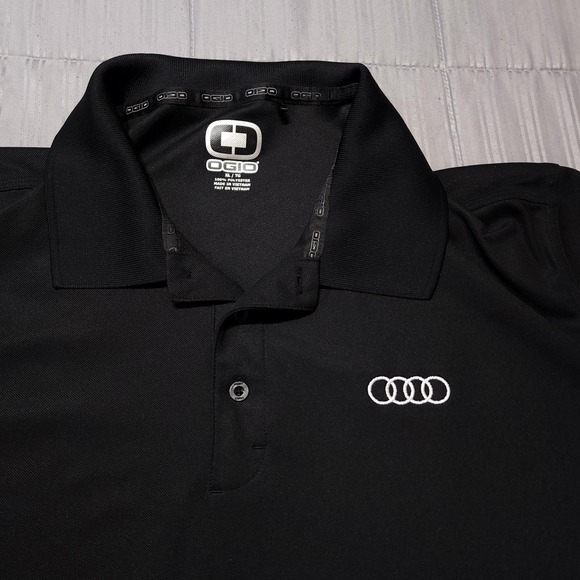OGIO Audi Golf Polo Mens XL Black Performance - Picture 2 of 10